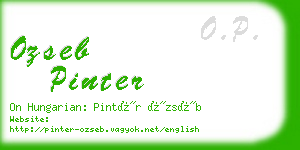 ozseb pinter business card